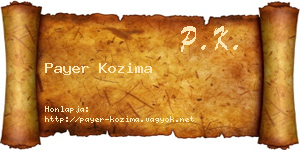 Payer Kozima névjegykártya